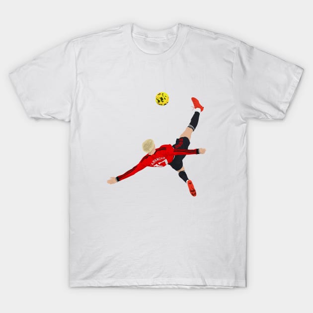 Garnacho Bicycle Kick T-Shirt by Footscore